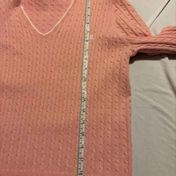 Ralph Lauren Soft Pink V-Neck Sweater - Picture 5 of 5